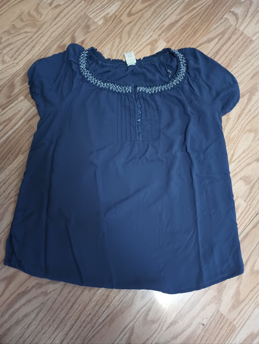 Faded Glory Top. Navy Blue & White. Women's 1X (16W)